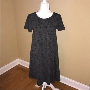 lularoe Black and Gray Floral Sketch Carly